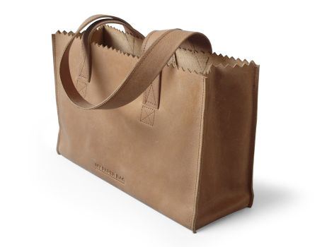 Paper Bag Handbag met rits (Blond) ecooutlet.nl